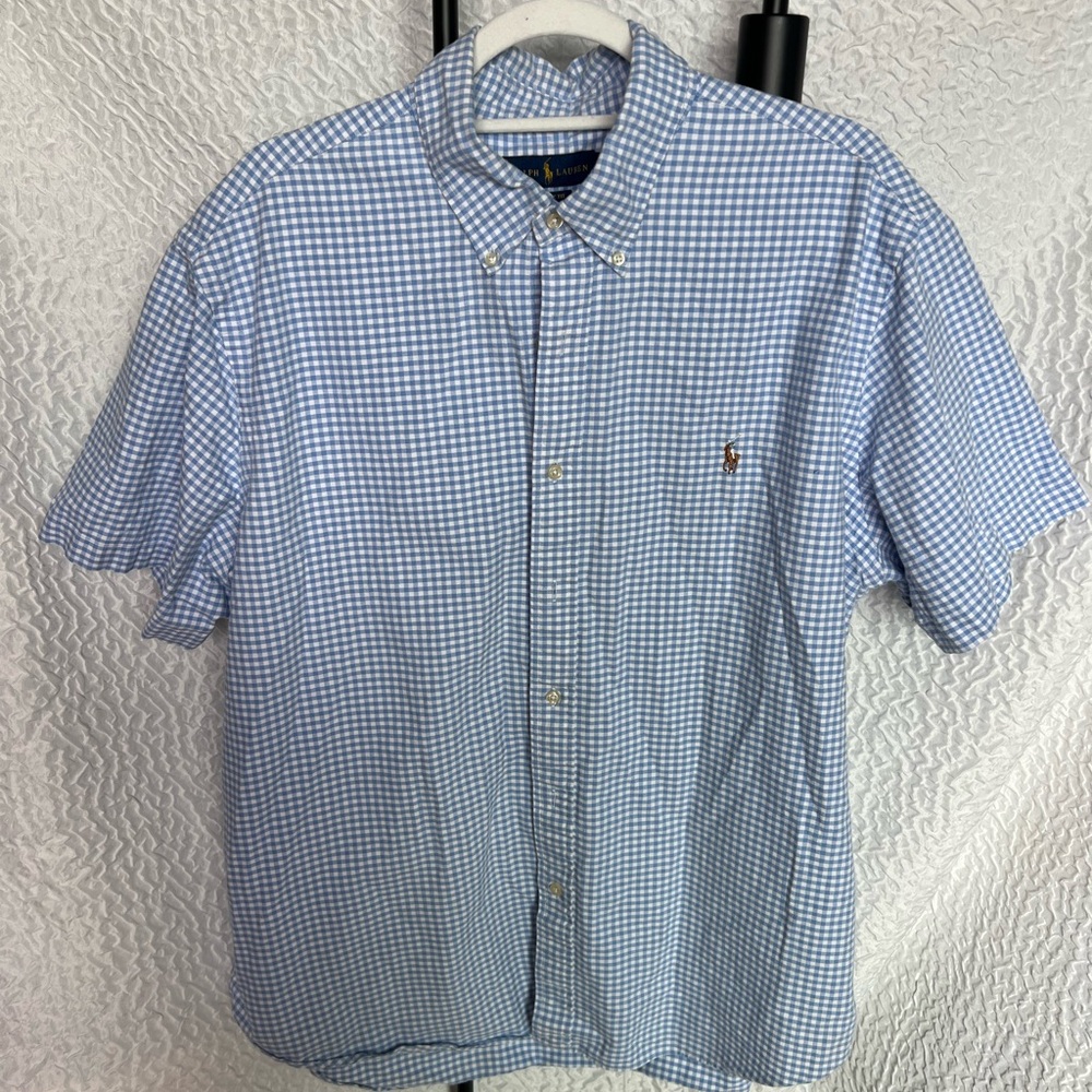 Ralph Lauren Blue Checkered Men's Shirt